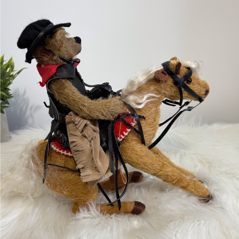 Vintage(86)Cowboy Teddy Bear on Horse Gastrell 1998/1999 - Picture 6 of 6